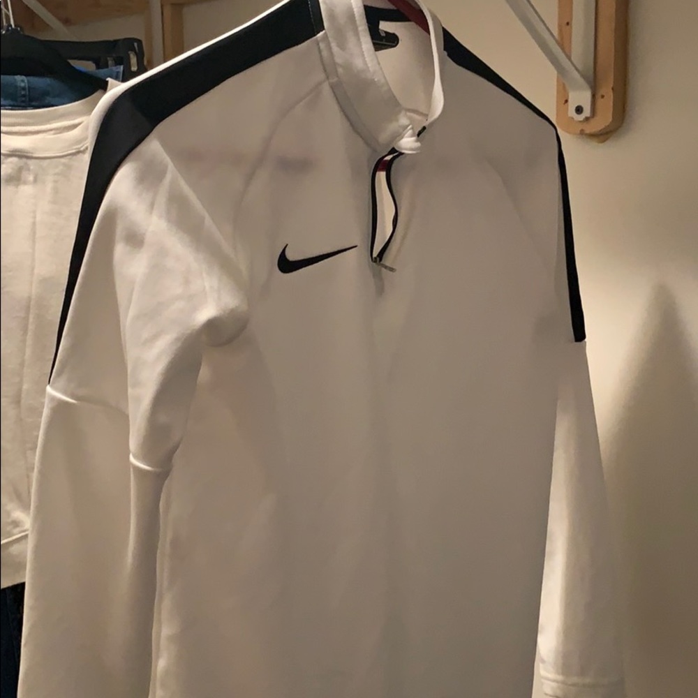 White nike quarter zip